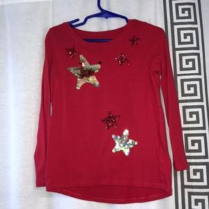 Girls Size 5 Reversible Design Long Sleeve T-Shirt